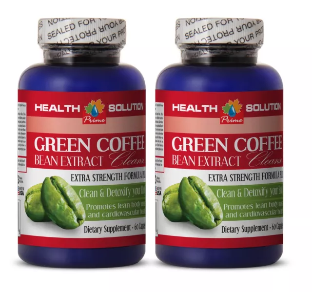 Blocks Fat Formation - GREEN COFFEE EXTRACT CLEANSE 400MG 2B - Raw Green Coffee