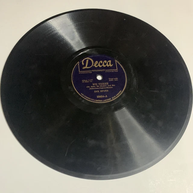 INK SPOTS WE Three (from better call Saul) Maybe 23634 78rpm record
