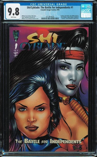 Shi/Cyblade: The Battle for Independents #1 CGC 9.8 W Usagi Yojimbo Cerebus Bone