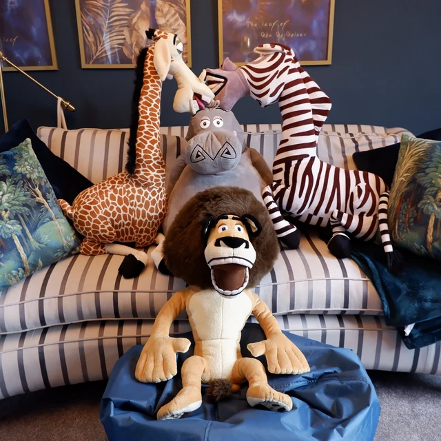 4X MADAGASCAR PLUSH Toy Large Melman Giraffe Alex Lion Gloria Hippo