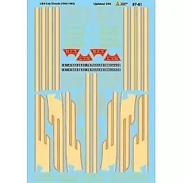 Microscale 87-61 HO Louisville & Nashville Cab Diesels Waterslide Decal Sheet