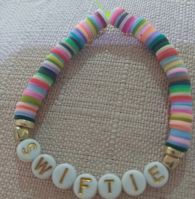 TAYLOR SWIFT tween Eras Bracelet Swiftie friendship Polymer Clay Beads XMAS Gift