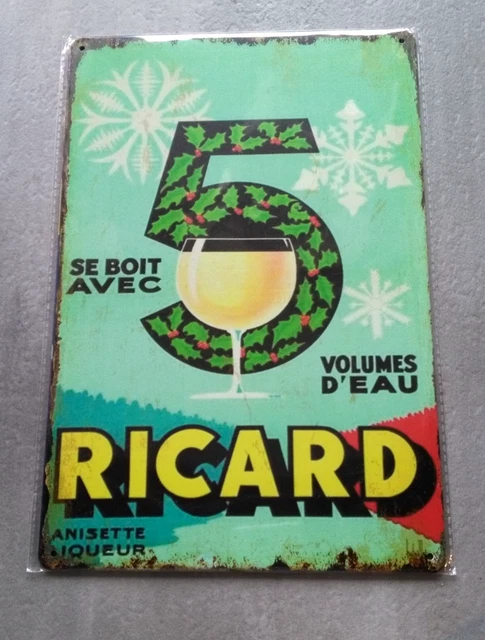 Plaque Acier 30 X 20cm Déco Vintage Ricard 5 - Décoration