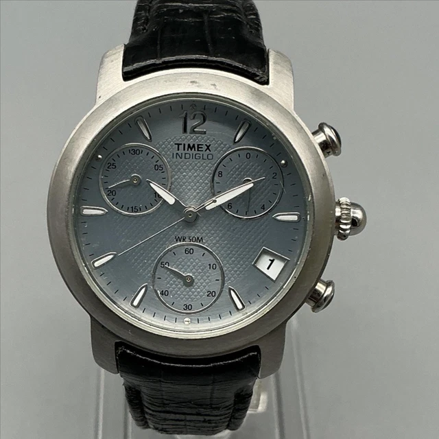 TIMEX INDIGLO WR 50M Womens Watch 32mm Silver Tone Date  display picture 3