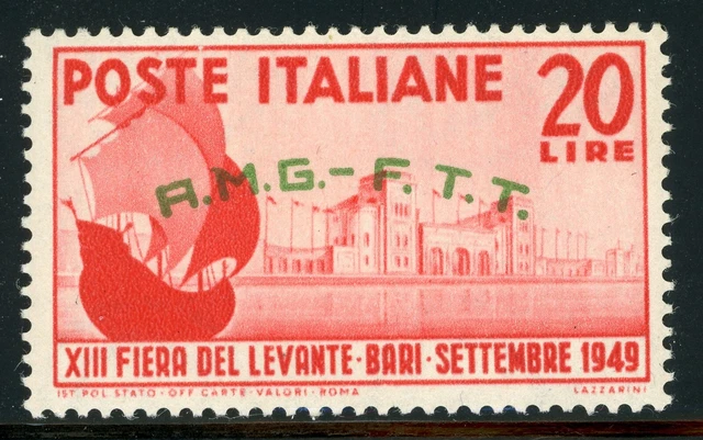 AMG-FTT Trieste MH: Scott #52 20L 13th Levant Fair BARI Ship CV$14+