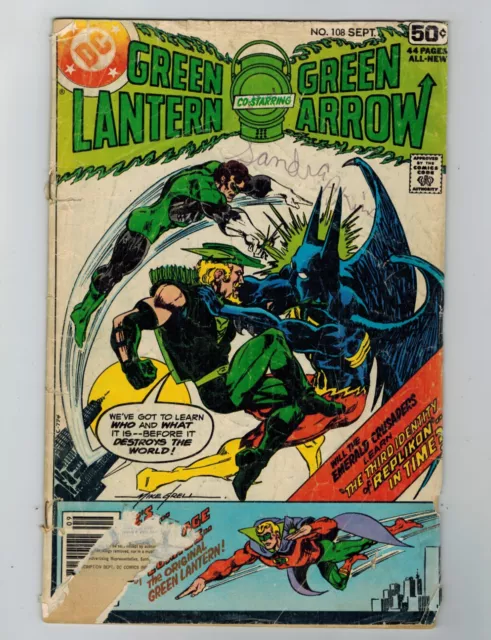 Green Lantern Co-Starring Green Arrow #108 Comic Book September 1978 DC Comics