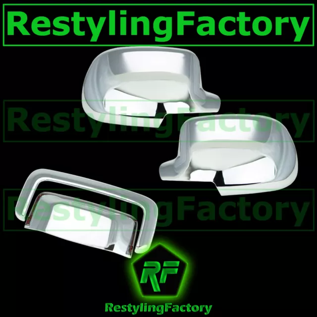 00-06 Chevy Tahoe+Suburban Triple Chrome Full ABS Mirror+Tailgate handle Cover