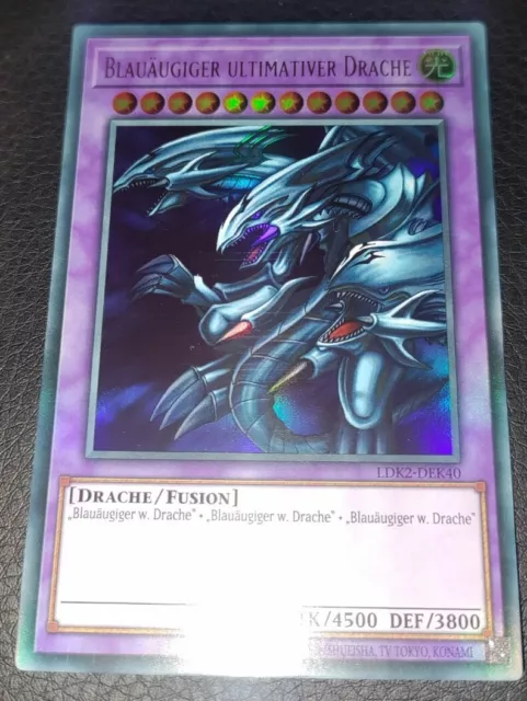 Yu-Gi-Oh Blauäugiger Ultimativer Drache 1.Auflage Ultra Rare Mint Deutsch Ldk2