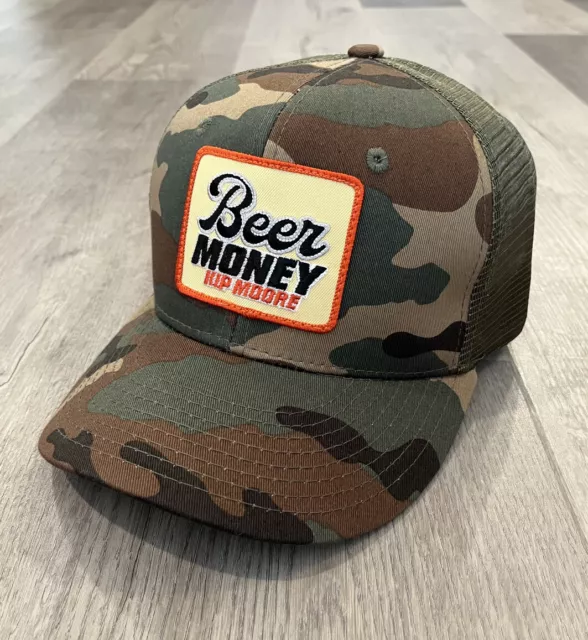 Kip Moore Beer Money Patch Camo Mesh Trucker Hat - Adjustable
