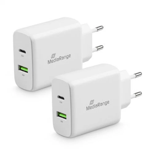 MediaRange 43W USB A/USB C Quick Charge Ladeadapte NEW