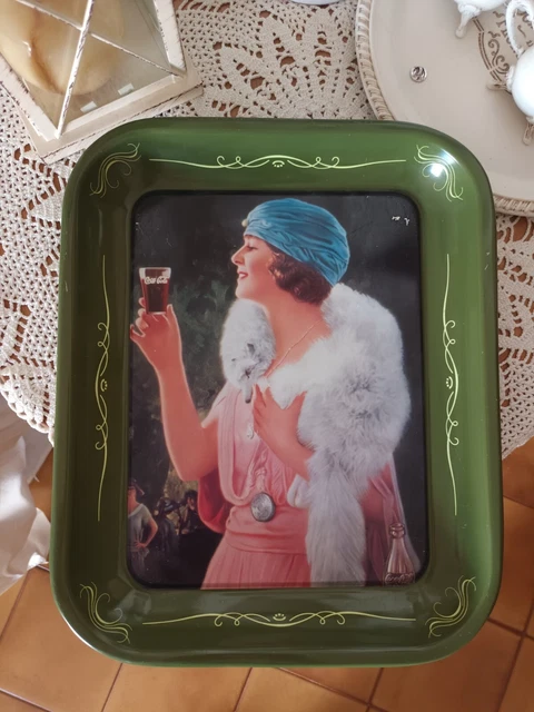 VASSOIO COCA COLA Numerato da collezione stile Liberty in metallo Vintage anni70