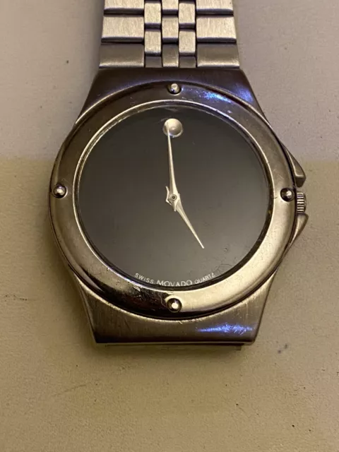 Vintage MOVADO Museum Swiss Made Quartz 820905 Mens Watch Spares Or Repair