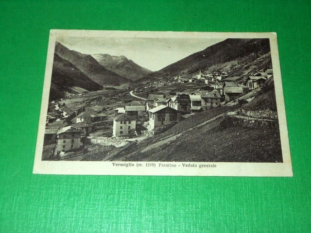 Cartolina Vermiglio - Trento - Veduta generale 1932.