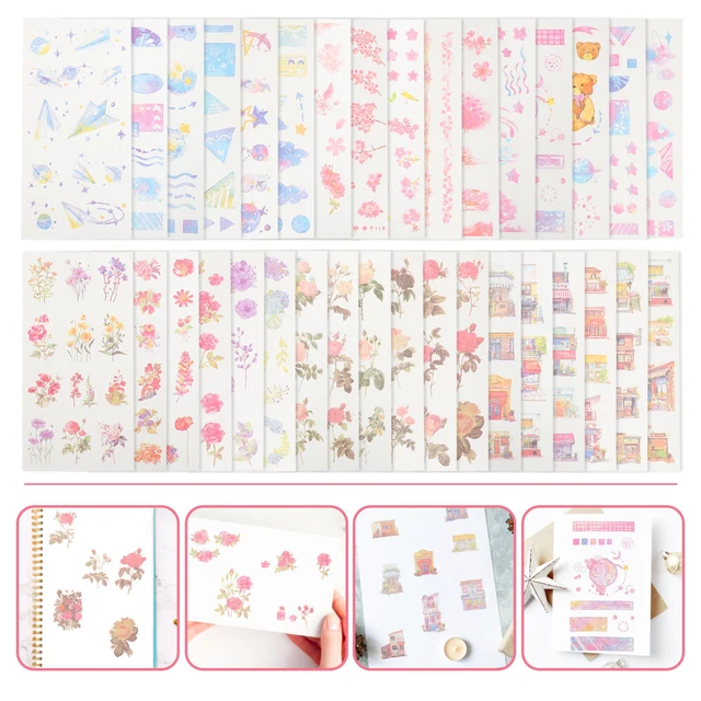 6 Sets Washi Tapes Hand Account Aufkleber Dekorative Abziehbilder Washi Tapes