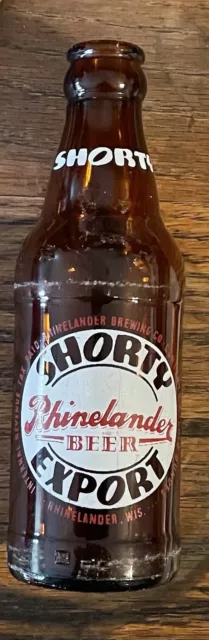 Collectible Vintage Rhinelander Shorty Export Beer Bottle 7 Fluid Oz. Empty.