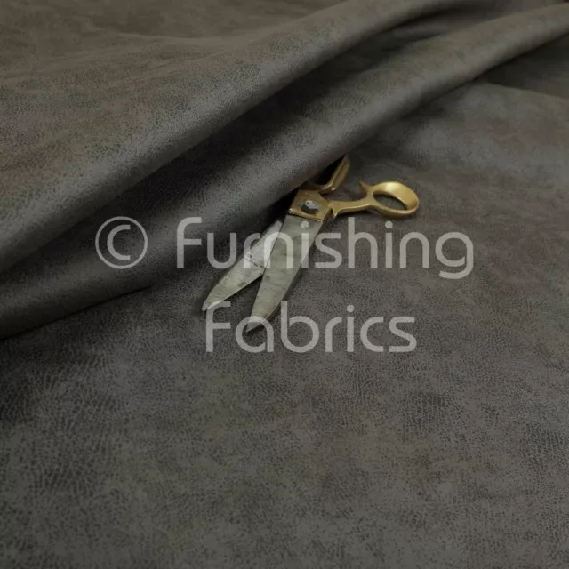 Soft Durable 3 Layer Thick Faux Suede Grey Colour Upholstery Furnishing Fabric