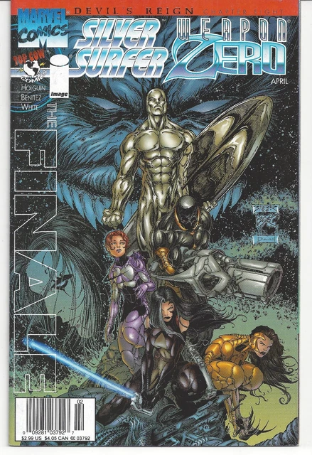 Devil's Reign 8 Silver Surfer Witchblade  Weapon Zero Joe Benitez Cover