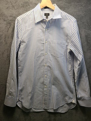 J. Crew Men's Dress Shirt Size S Oxford Ludlow Blue White Striped Style G4769