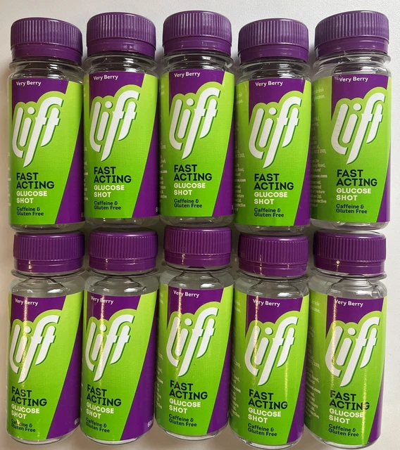 10 LIFT FAST Acting Glucose Shots - Very Berry Flavour - BB 2025 £14.99 ...