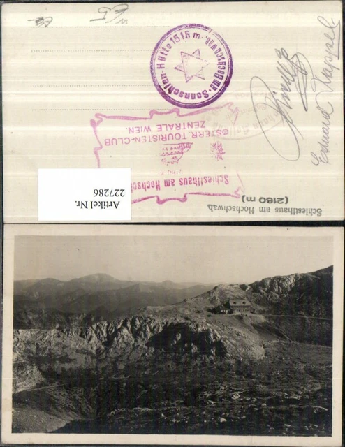 227286,Schiestlhaus Berghütte am Hochschwab b. Aflenz