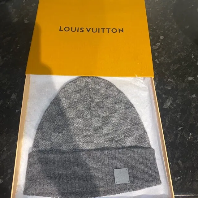 RARE MEN'S LV Louis Vuitton Hat Beanie Light Blue Petit Damier - 100%  Authentic £395.00 - PicClick UK