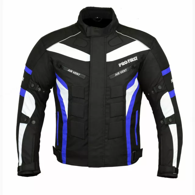 Motorradjacken Cordura wasserdicht Motorrad Sicherheitsjacke Reitpanzerung blau