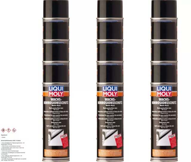 12x Liqui Moly Wachs Korrosionsschutz braun transparent Rost Pflege 500 ml