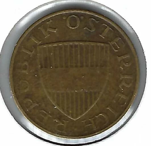1959 Austria 50 Groschen Aluminum Bronze Coin! 2