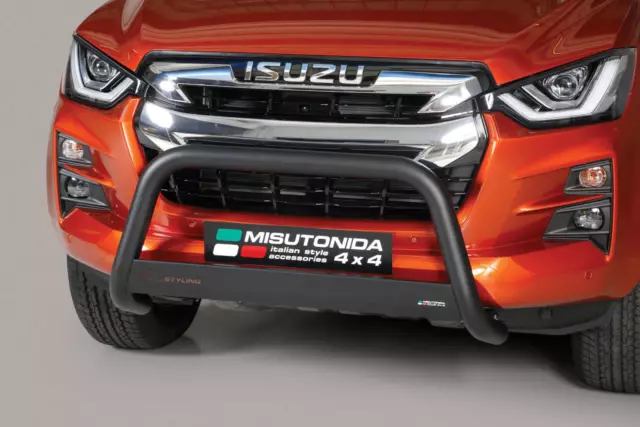 Edelstahl Frontschutzbügel in SCHWARZ für ISUZU D-MAX Double Cab ab 2020