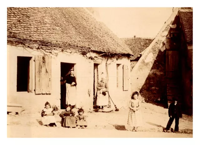 France, village, one family vintage silver print. 8x11 Silver Print