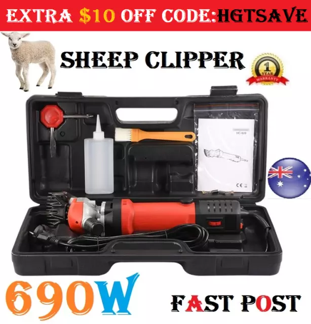 2800RPM Farm 690W Electric Hair Clipper Sheep Animal Shearing Machine Red
