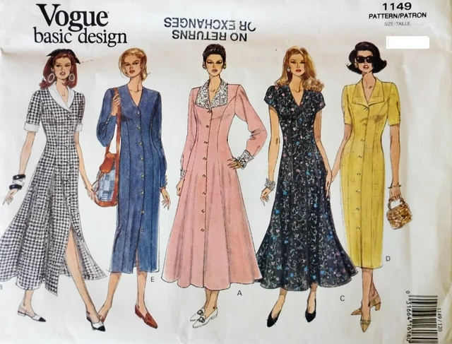 Patron de robe vintage Vogue 1965, Mercerie en ligne - Jaspe Couture