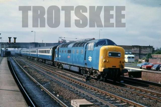 35mm Slide BR British Rail Diesel Loco Class 55 Deltic 55009 Selby 1978 Original