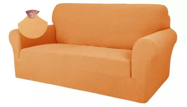 Creative Jacquard Couchbezug für 2-Sitzer Super Stretch orange 145-180