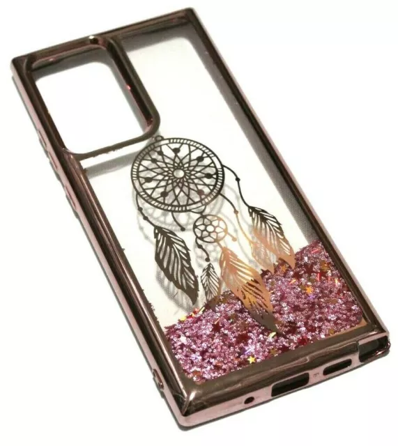 Samsung Galaxy Note20 (6.7") - Rose Gold Dream Catcher Glitter Liquid Case Cover