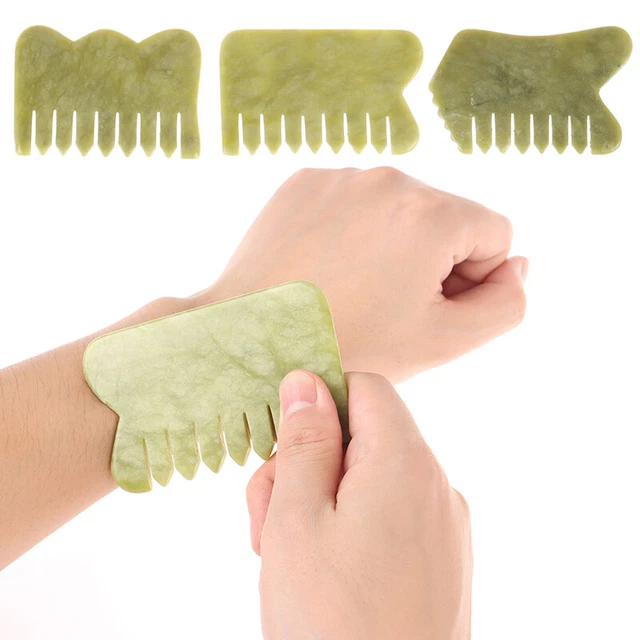 GUA SHA BOARD Comb Natural Jade Face Body Care Scraping SPA Massage