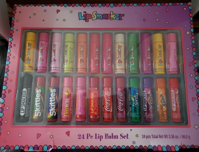 Lip Smacker Best Flavor Forever Lip Makeup Vault 24pc NEW Coke Fanta Skittles ++