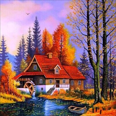 5D Diamond Painting DIY Full Drill Cabin in Forest Decor Diamond Embroidery Kits