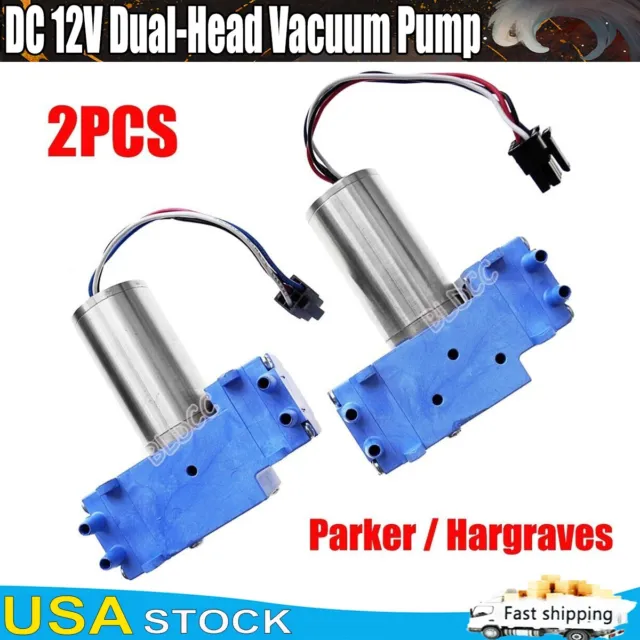 2X BLDC DC 8V-15V Brushless Motor Air Pump Dual head diaphragm Pump Vacuum Pump