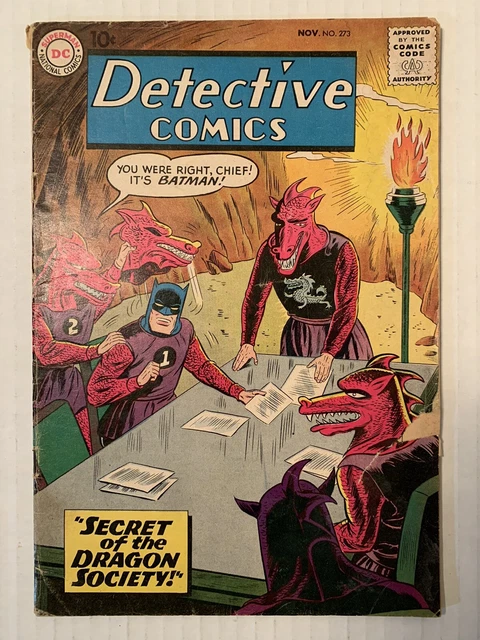 Vtg 1959 DC Comics Detective Comics Issue 273 “Secret of the Dragon Society!”