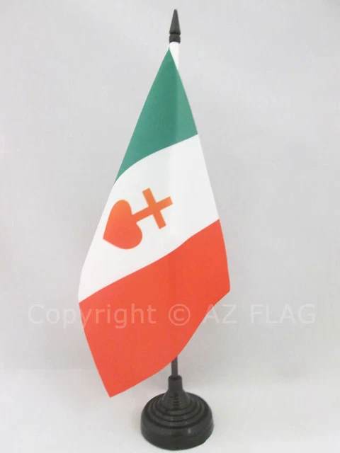 DRAPEAU DE TABLE GUYANE 21x14cm - PETIT DRAPEAUX DE BUREAU GUYANAIS