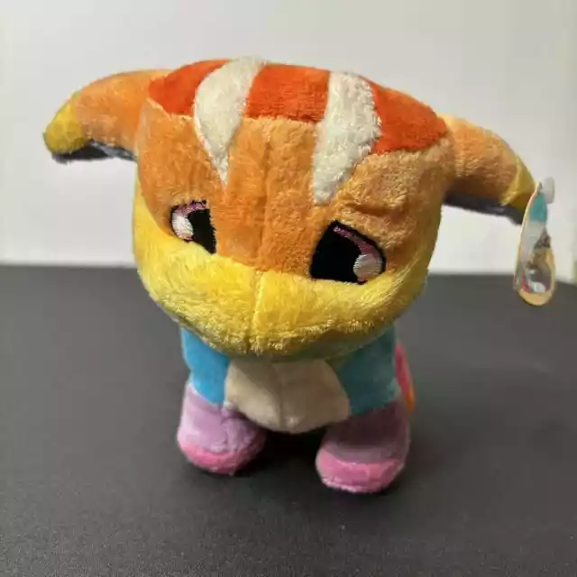 Neopets Rainbow Poogle Plush with Tag. 2005 Limited Too.