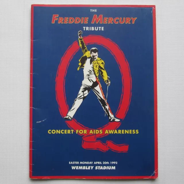 Freddie Mercury - Official Tribute Concert 1992 Programme Book (Queen) VG-