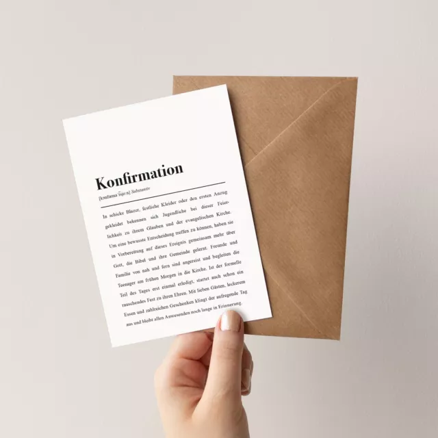 Konfirmation Spruch: Klappkarte mit Umschlag