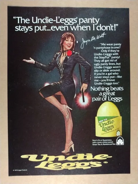 1980 Joyce DeWitt photo L'eggs Undie-Leggs Pantyhose vintage print Ad