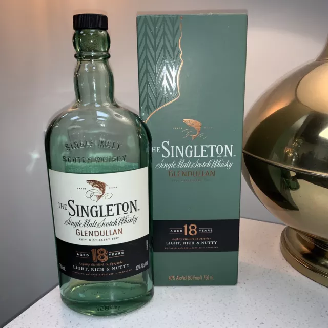 The Singleton Single Malt Scotch Whisky - Empty Glass Bottle 750ml 18 Year & box