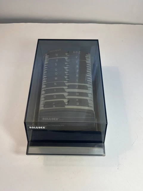 Vintage ROLODEX Plastic Telephone Address File organizer with cover S500C-unused