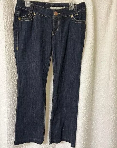 Women's DKNY Extreme Brooklyn Jean 5 design pockets dark denim size 11 pants