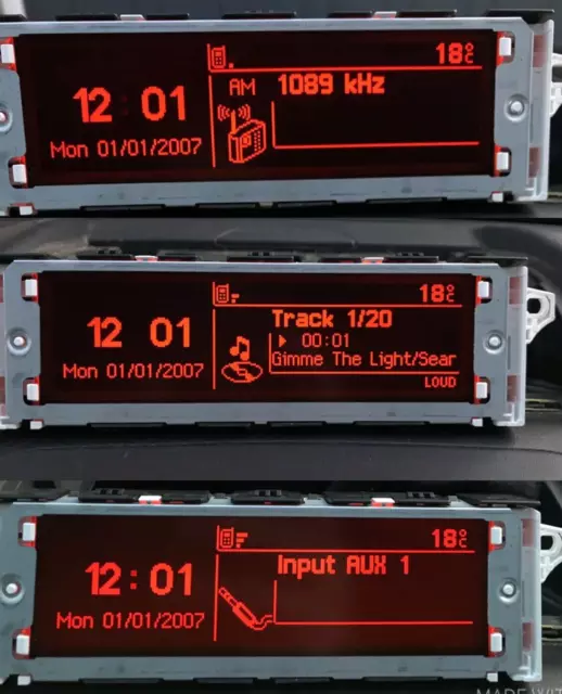 Citroen C8 Clock Multi-function Display Screen RD4 TESTED 6 Month WARRANTY 2005-