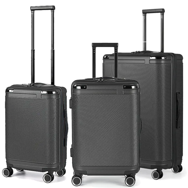 3 Piece Luggage Set Travel Suitcase Hardshell w/ TSA Lightweight Spinner Trolley